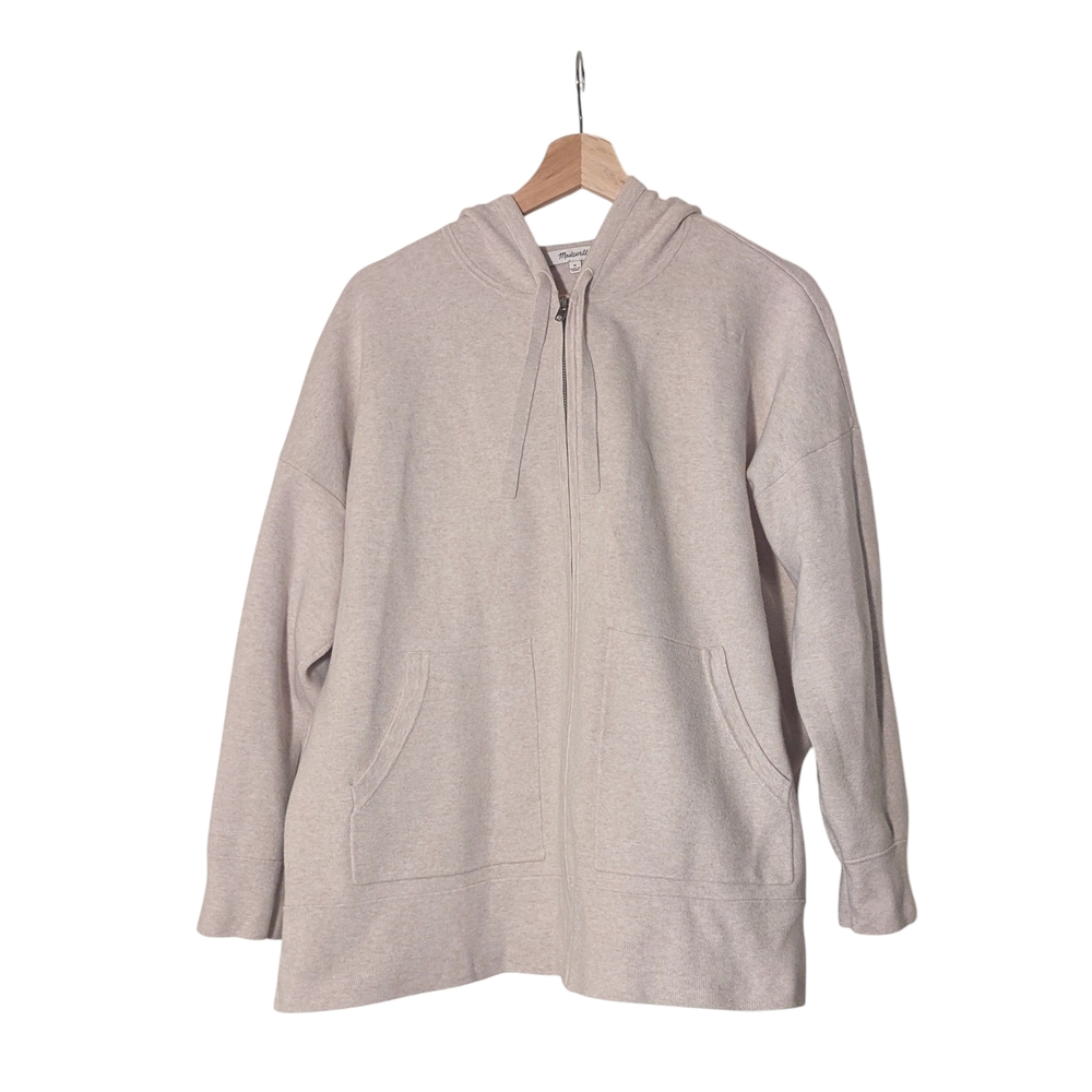 Madewell Women Full Zip Hooded Sweatshirt, M
